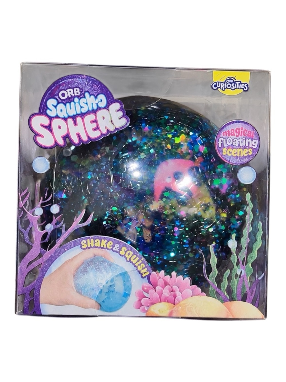 ORB Squisho Sphere Magical Floating Scenes Glitter Sensory Ball Toy